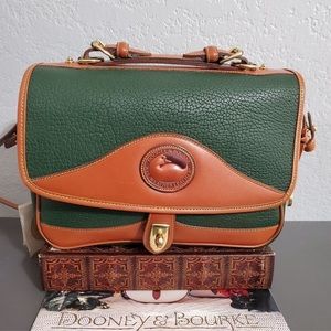 Dooney & Bourke Fir Green Vintage Carrier Shoulder Bag